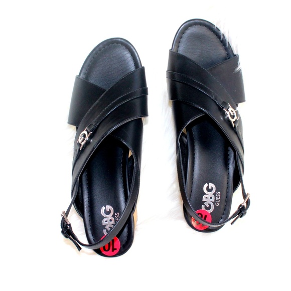 NEW GBG Los Angeles Dee Wedge Sandal Black - Picture 8 of 10